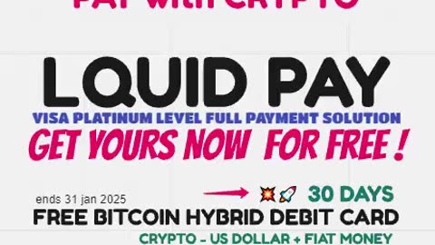 LQUID PAY USA - GET YOUR FREE HYBRID BITCOIN DEBIT CARD NOW - TOP TEAM ROB BUSER