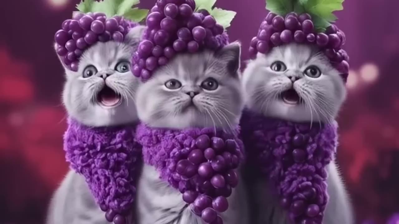 🍇The cute grape baby brings a new exciting performance🐱🎆#shorts