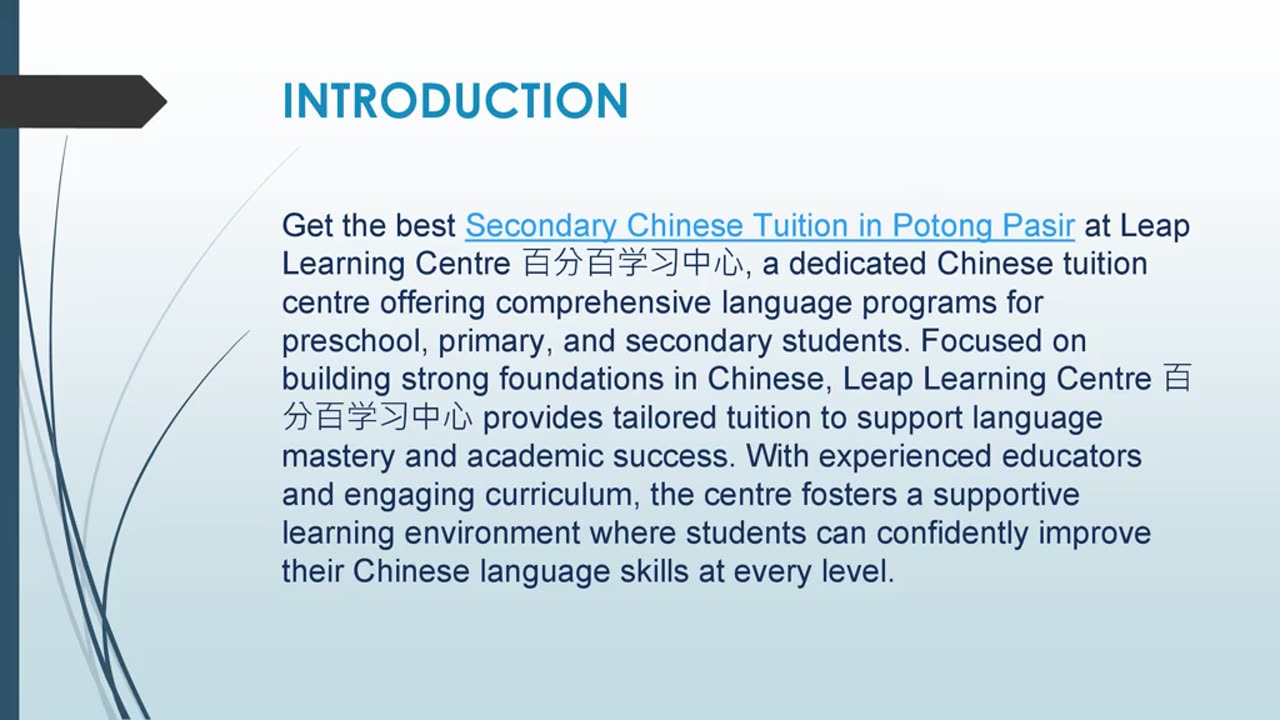 Get the best Secondary Chinese Tuition in Potong Pasir