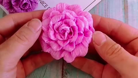 How to make Beautiful Rose with crepe paper