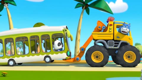 Wheels on the Bus | Baby Poem Cartoon | Nursery Rhymes for Kids"