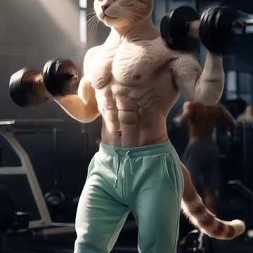 Cat in gym time