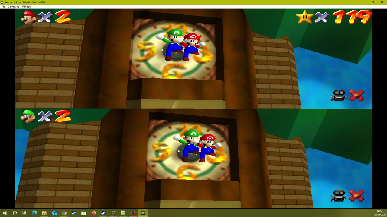 Super Mario 64 Multiplayer Splitscreen [Remaining RA] - Coin-Rush in Tick Tock Clock [NC]