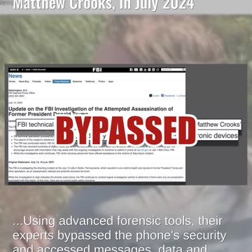Fact Check: FBI DID Unlock Phone Of Alleged Trump Shooter Thomas Matthew Crooks, In July 2024