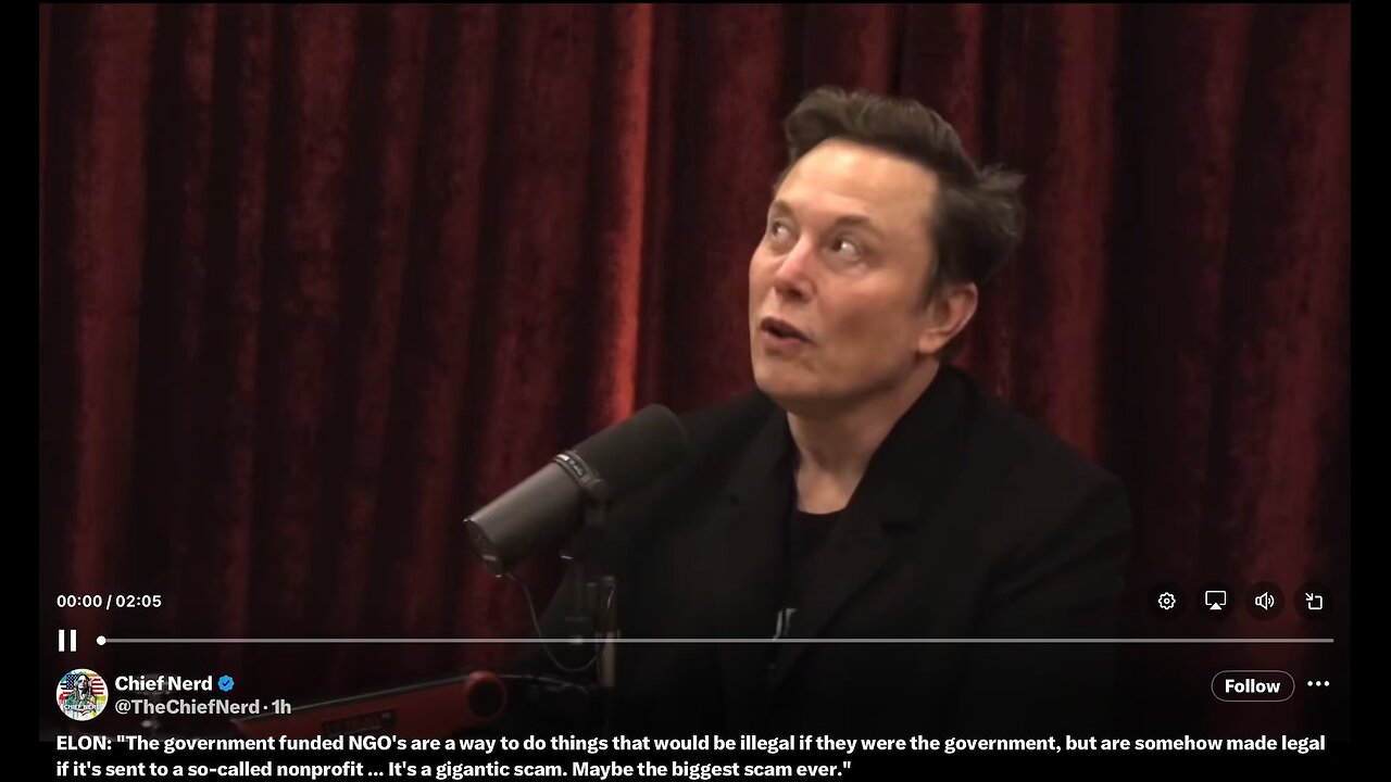 Elon on JRE (Clip) NGO’s Fraud and Government Fraud