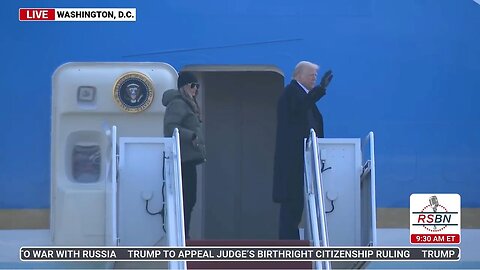 President Trump & First Lady board Air Force One to head to Asheville, North Carolina