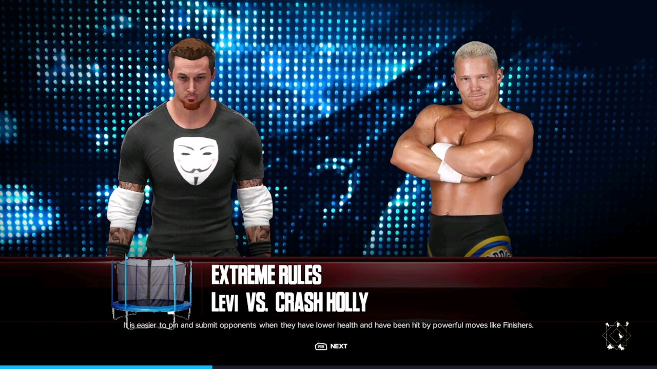 WWE 2k24 Levi McDaniel vs Crash Holly