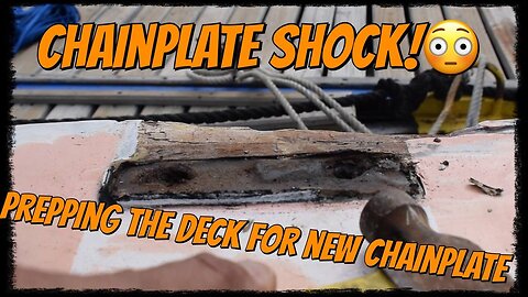 S03E08 deck prep for chain plate and head gut part 4 #boatrenovation #boat #restoration #diy