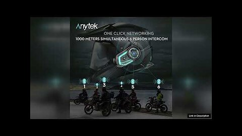 Anytek 6 Group Talk Voice Intercom Motorcycle Dash Cam Recorder Helmet bluetooth Review