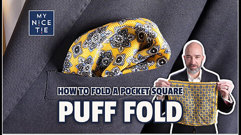 How to Fold a Pocket Square - Puff Fold 🎩