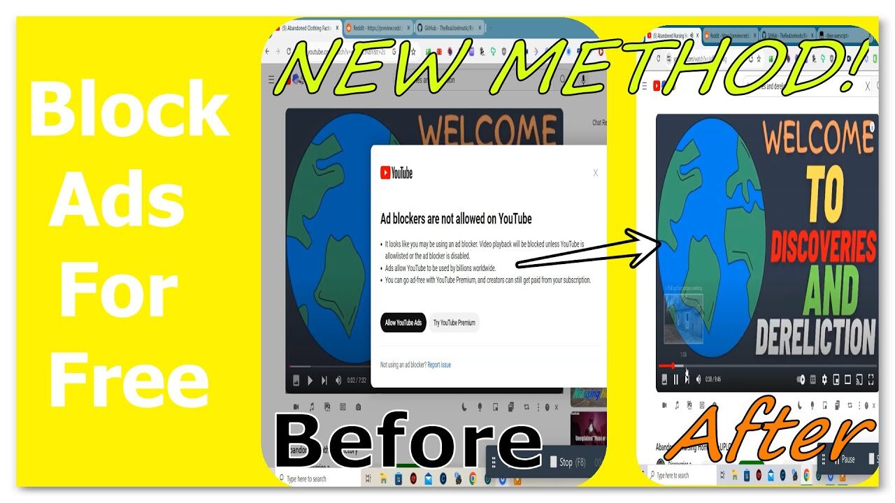 How To Bypass The YouTube Adblocker Message |2023 - Method