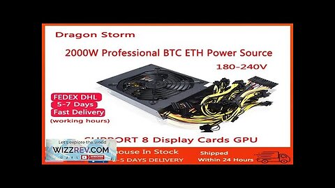 ATX 2000w Miner Power Supply For All Kinds of Graphics Machine Connectable Review