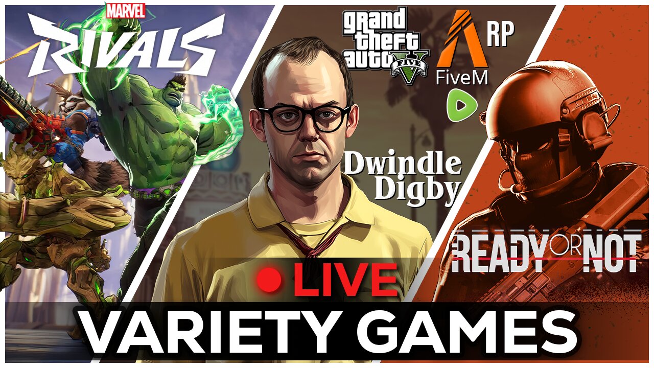 🔴LIVE IN 1440p! - GRAPHIC DESIGN, READY OR NOT, then GTAV RP!! | Dwindle Digby | - Come Hang Out!