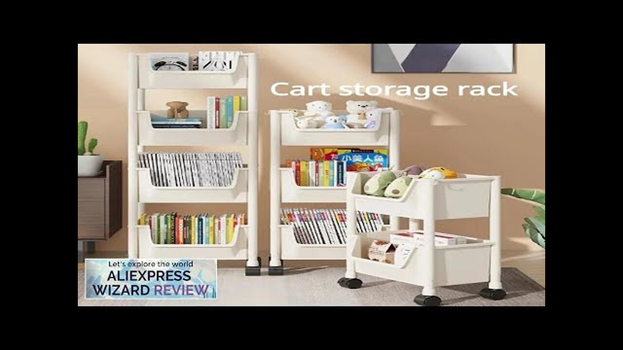 Cabinet Corner Movable Bookshelf Trolley Bookshelf Portable Creative Kitchen Storage Rack Review