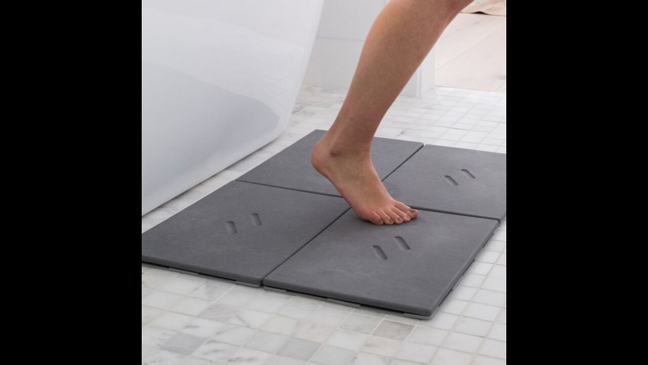 Stone bathroom mat