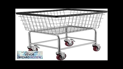 VEVOR Wire Laundry Cart 2.2 Bushel Wire Laundry Basket With Wheels 20''x15.7''x26'' Review