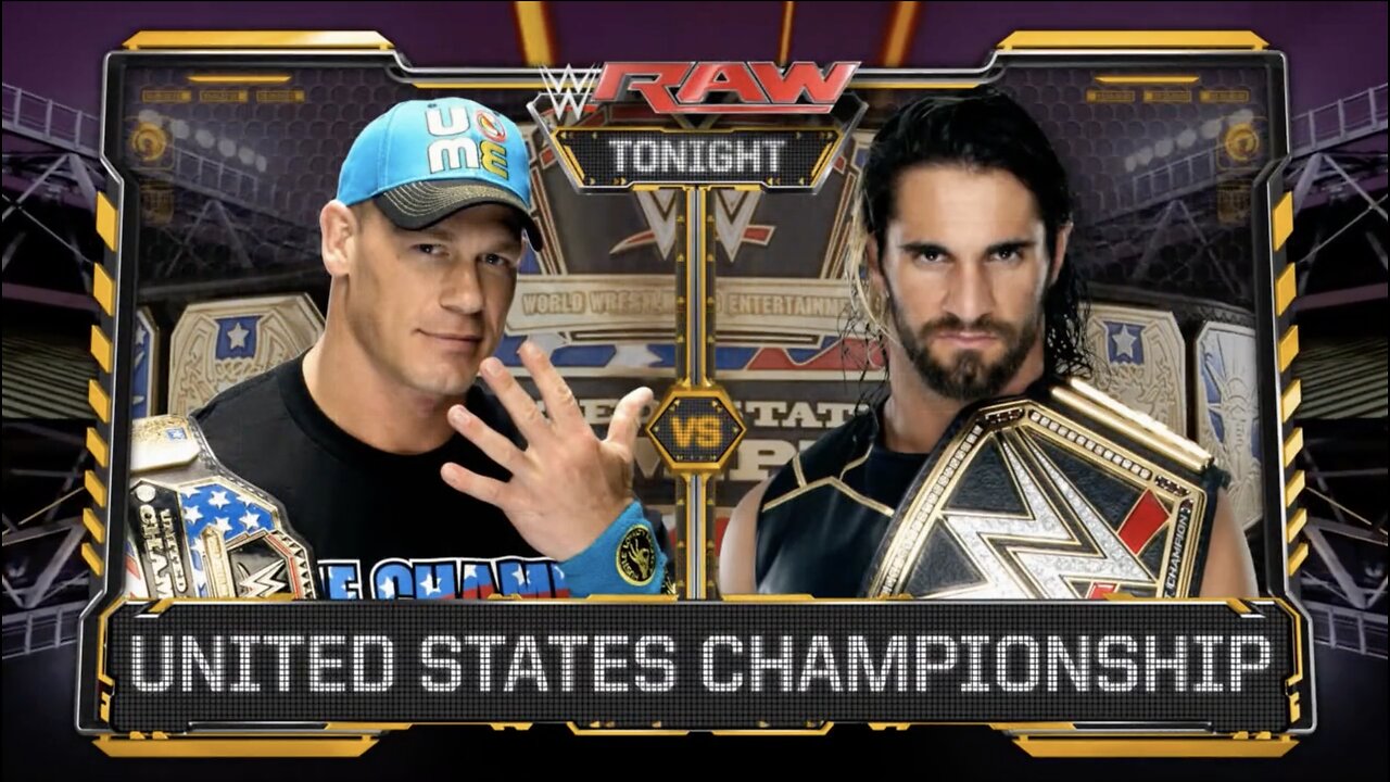 John Cena vs Seth Rollins - United States Championship Match (Full Match)