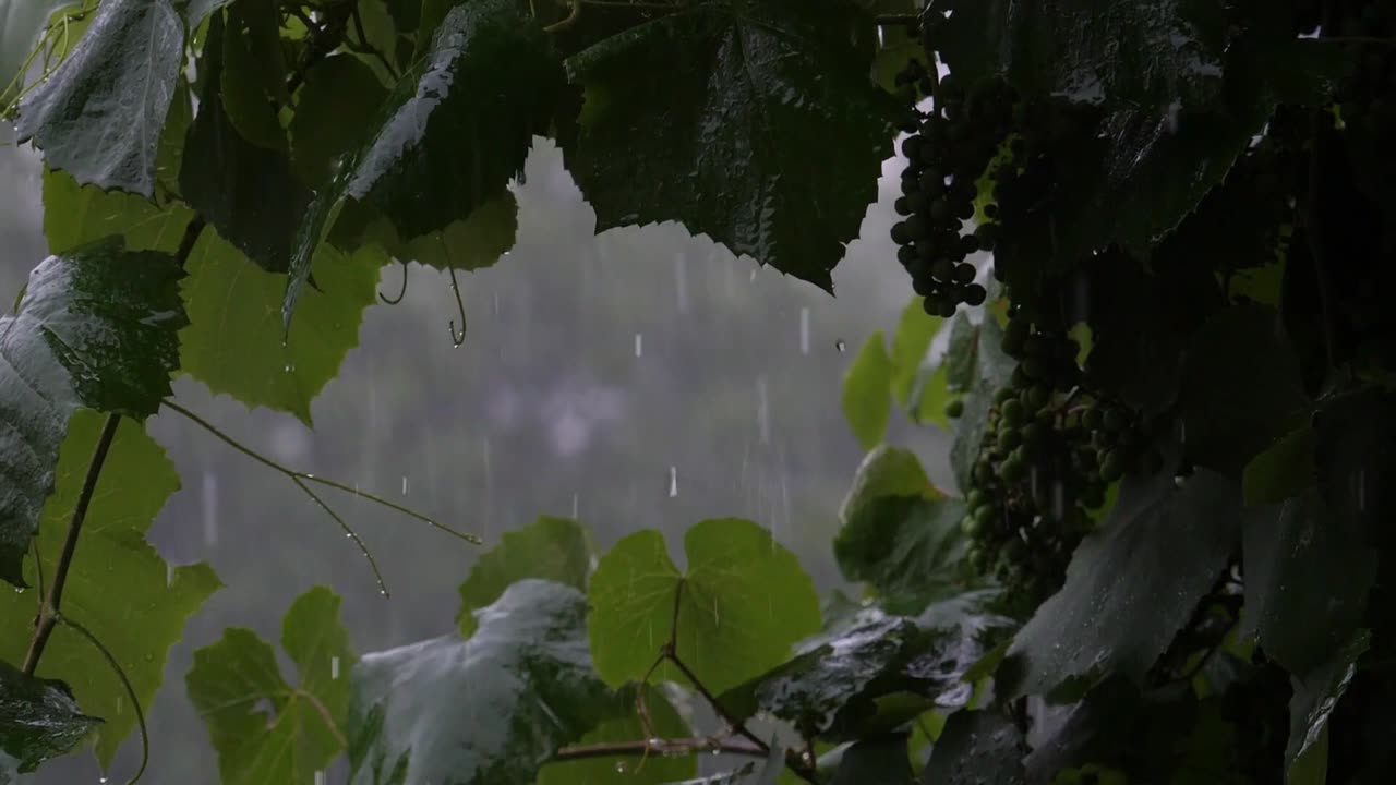 Rain Sounds for Sleeping - Heavy Rain on Leaves to Fall Asleep 2 Hours of beautiful rain sound.