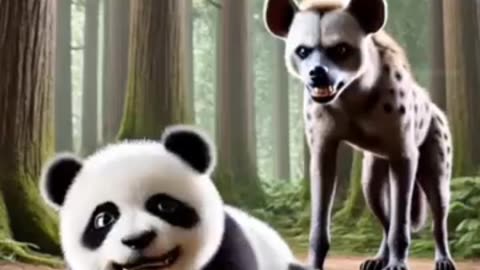 An Adventure Between A Panda And Is Dog Friend