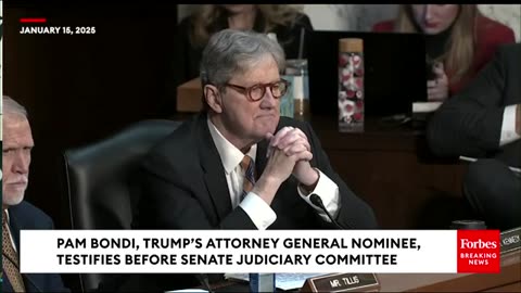 Senator John Kennedy Questions Pam Bondi During her Confirmation Hearing in the US Senate