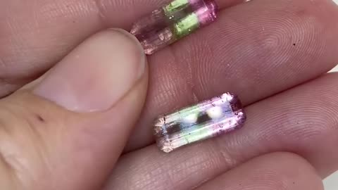 Tri color emerald cuts / matching pair pt 2