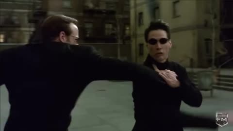 Neo Battles With Smith Clones | The Matrix