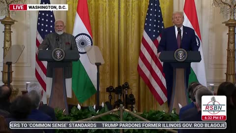 President Trump Holds a Press Conference with Indian PM Modi in The East Room! - 2/13/2025