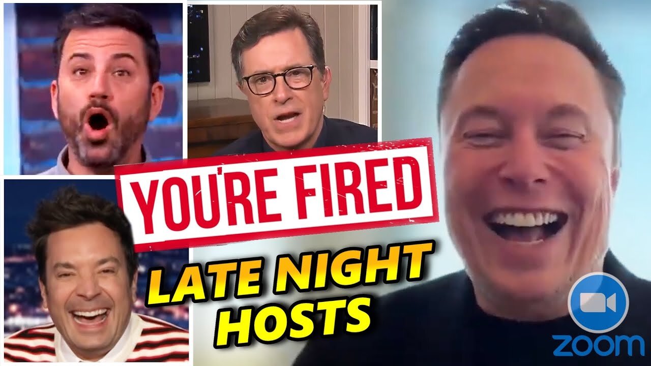 Elon Musk FIRES LATE NIGHT HOSTS on Twitter Meeting DUB