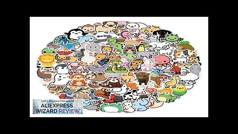 100PCS Cartoon New Cute Little Animal Series Graffiti Waterproof Stickers Creative Trend Review