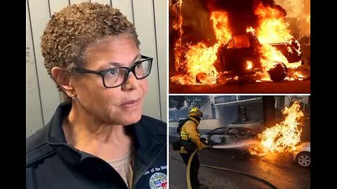 Los Angeles mayor Karen Bass freezes up while getting grilled by a reporter