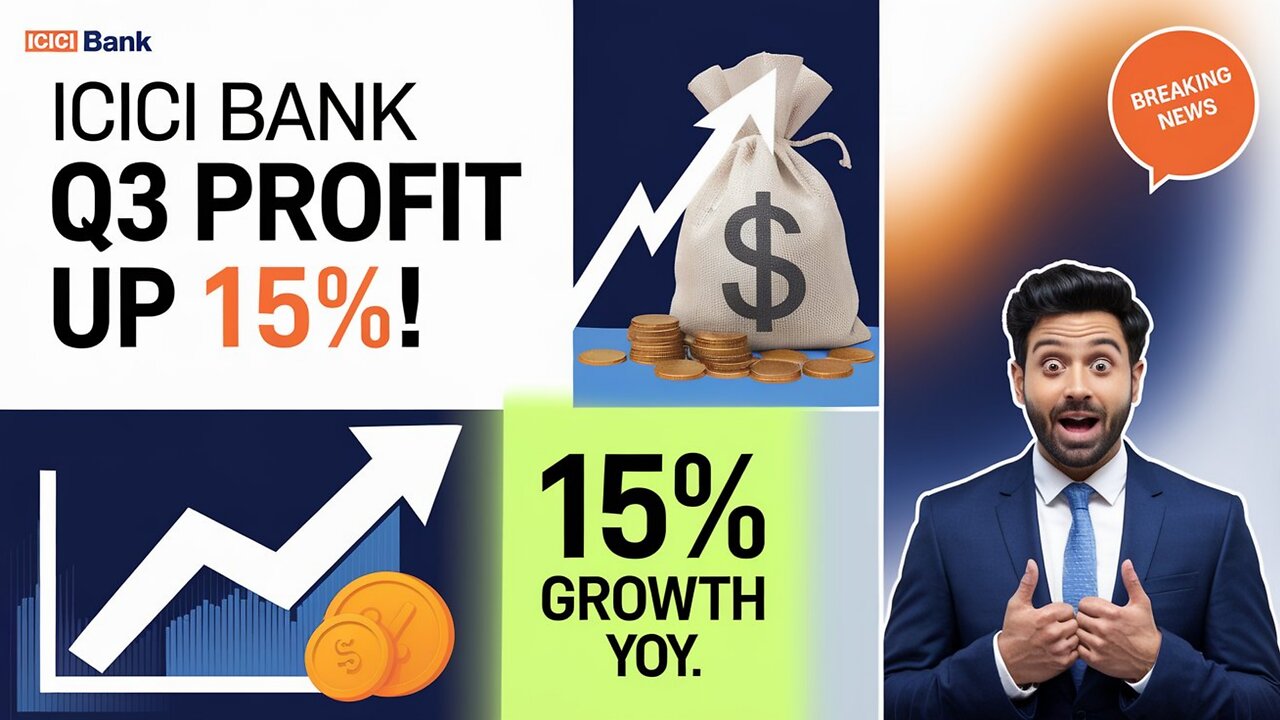 "ICICI Bank's Impressive Q3 Financial Results: Profit Up by 15% YoY💸 | Finance Report💼💰"