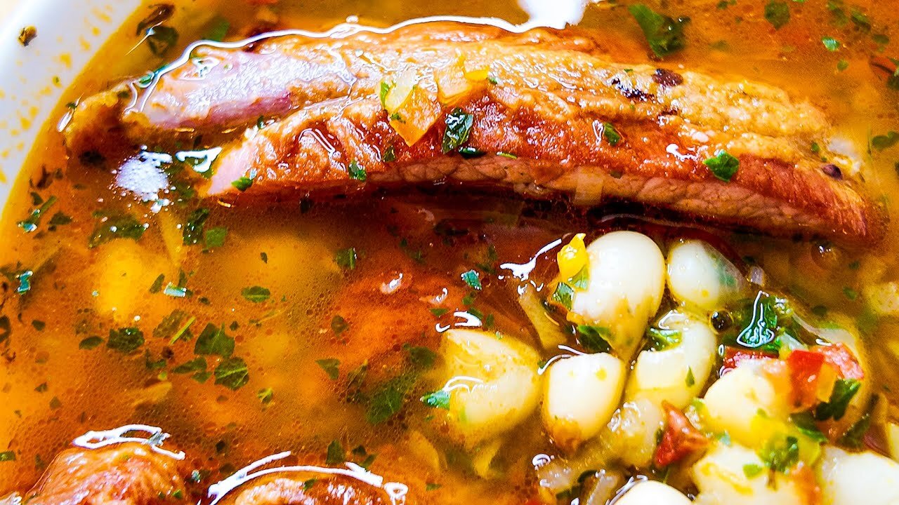Bean and Smoked Rib Soup recipe-Very delicious