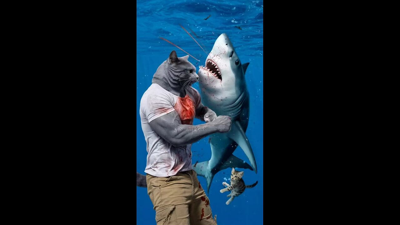 A Daddy’s Fight Against the Sea and a Shark for His Kitten!!