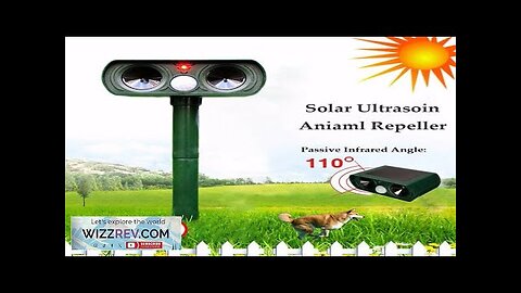 Ultrasonic Solar Power Pest Animal Repeller Repellent Cat dog Bird Mouse Fox Review