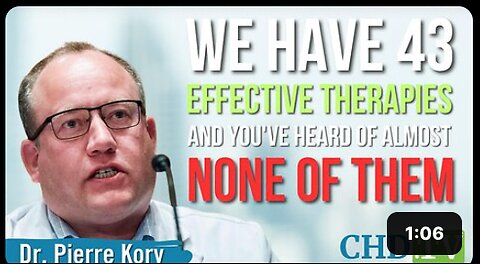 Dr. Pierre Kory: "We Have 43 Effective Therapies for COVID; You've Heard of Almost None of Them!"