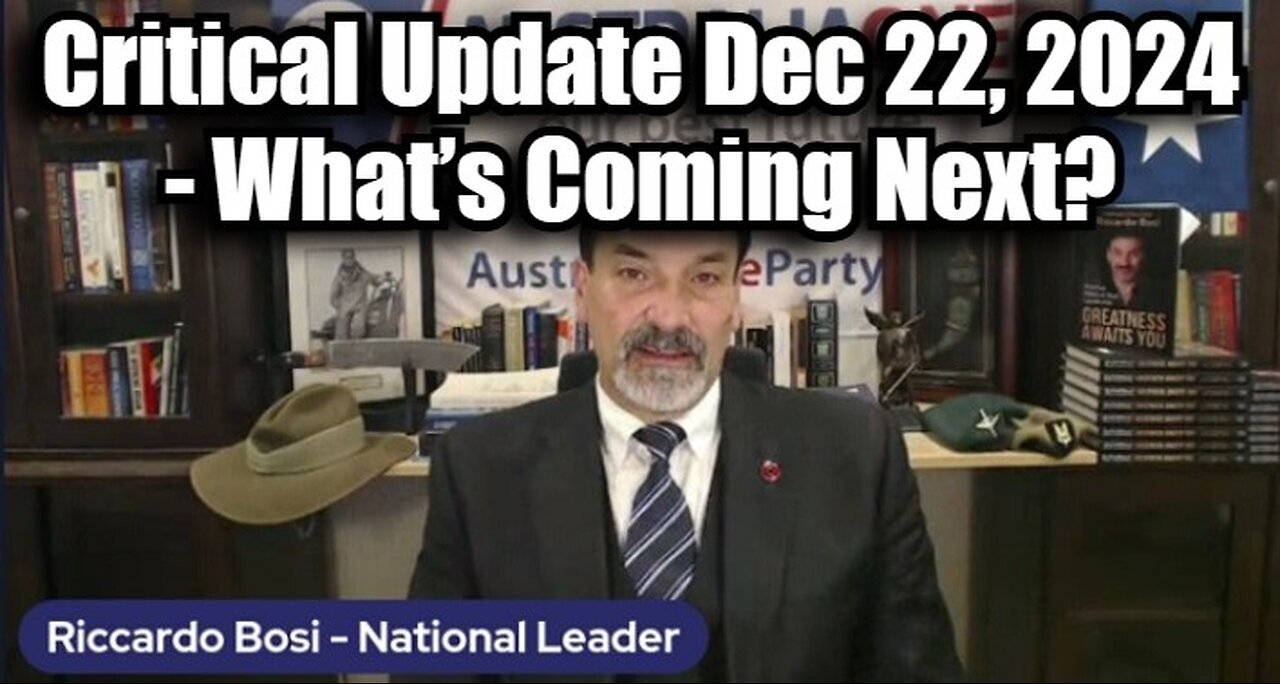 Riccardo Bosi: Critical Update Dec 22, 2024 - What’s Coming Next?