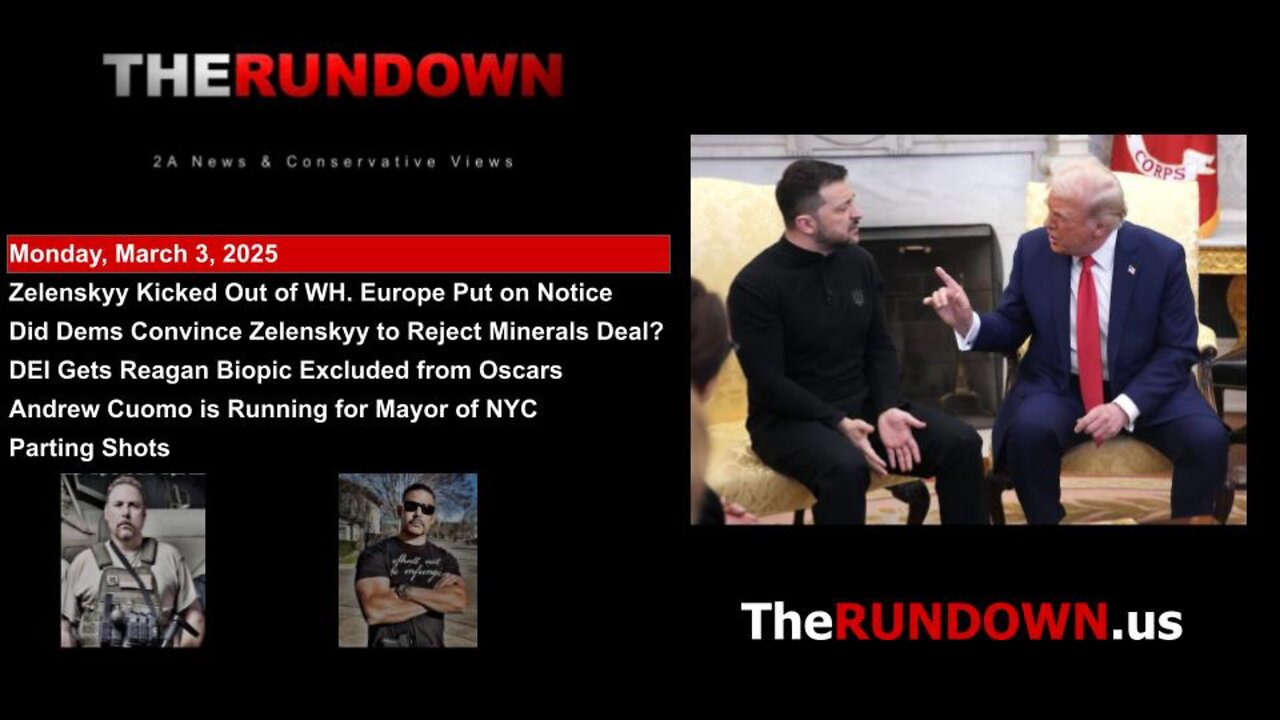 #872 - Zelenskyy Kicked Out of WH. Europe Put on Notice