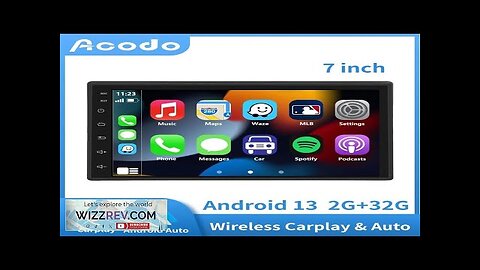 ACODO Android Car Player 7 inch 2 Din Multimedia Wireless Carplay Auto Review