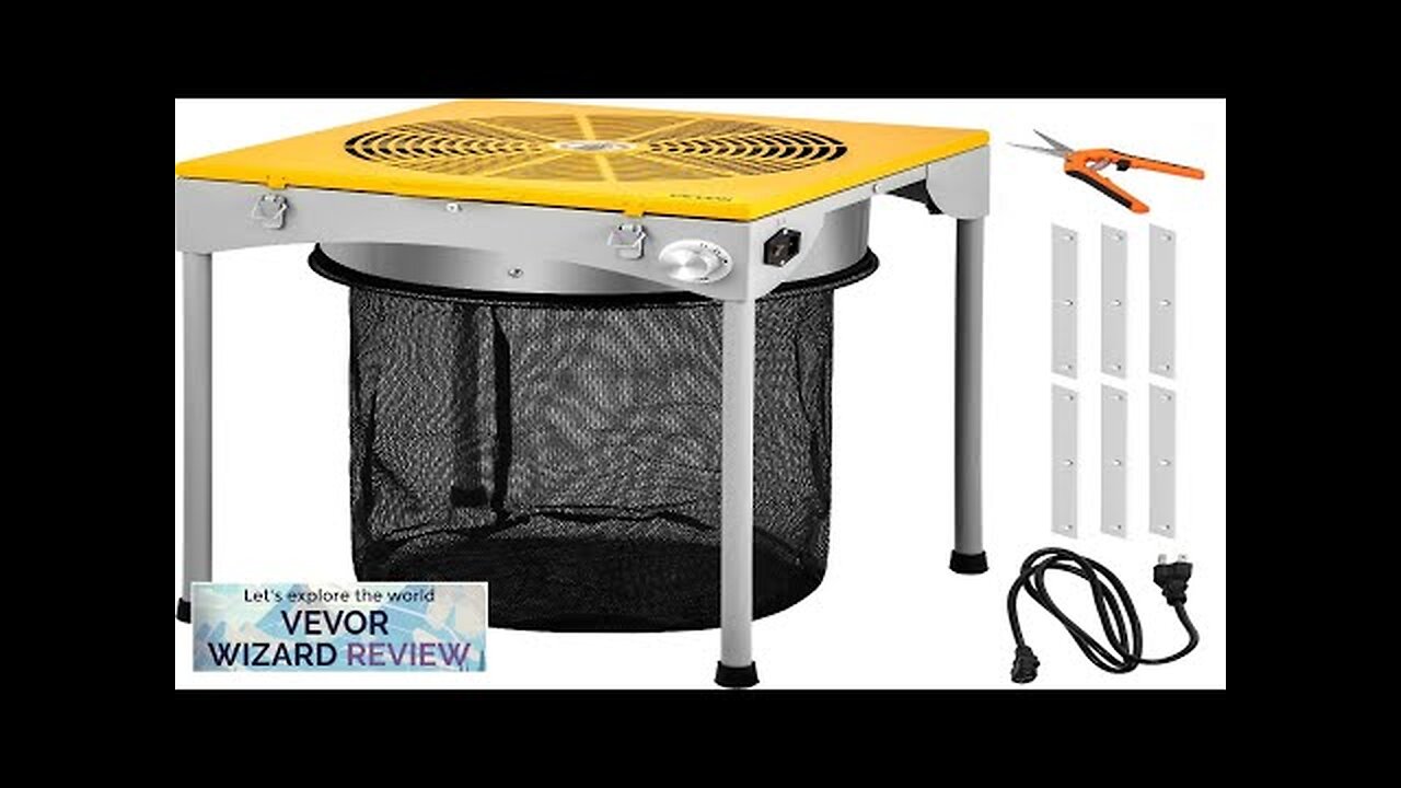 VEVOR Bud Leaf Trimmer 18 inch Adjustable 3 Speed Electric Hydroponic Dry Review