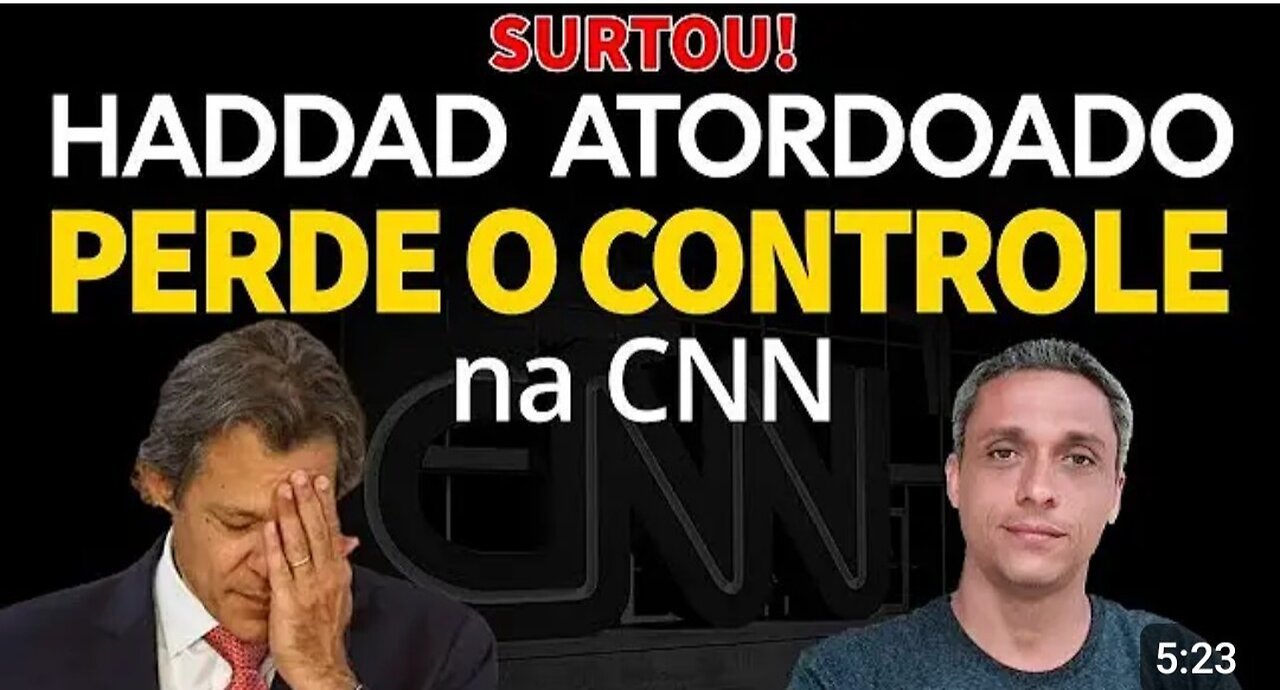 SURTOU! HADDAD vai a CNN ainda atordoado e deixa o desespero tomar conta