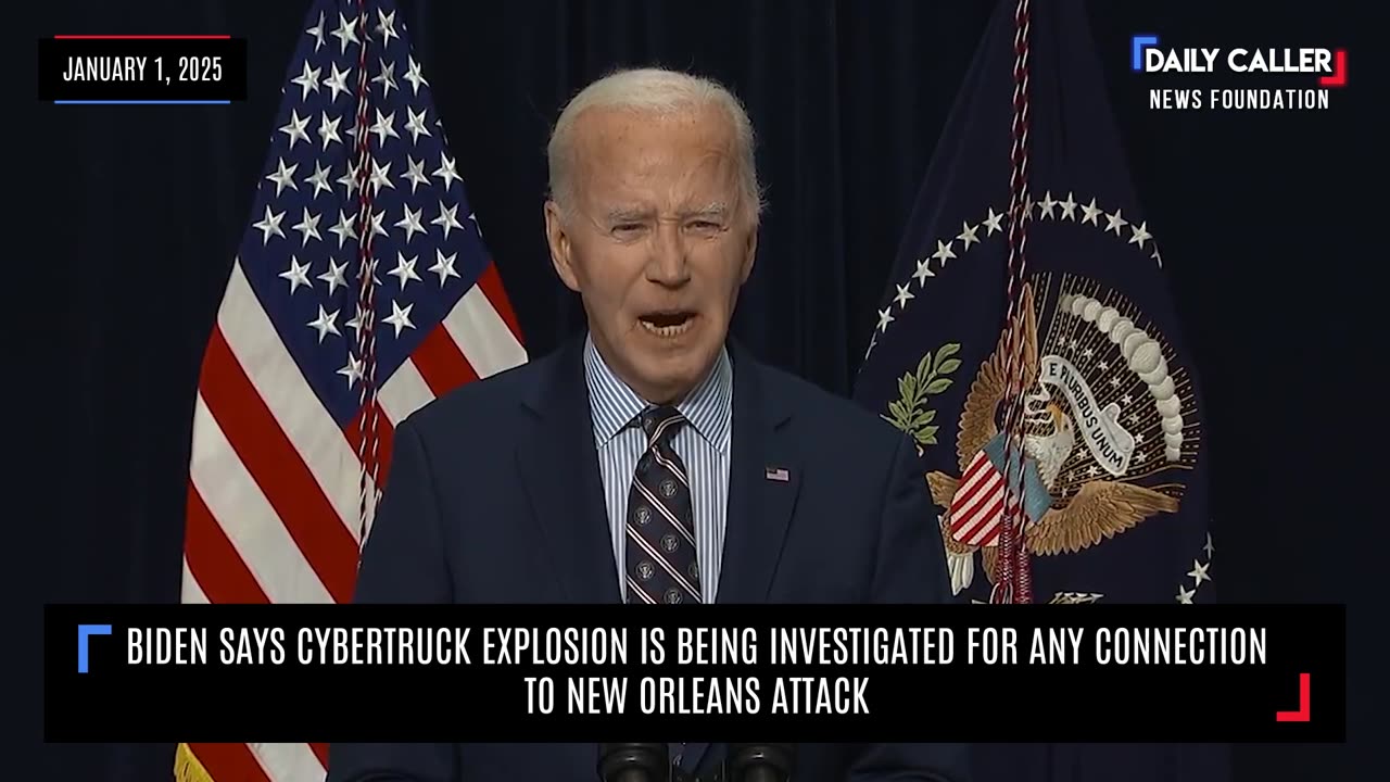 Biden Says Cybertruck Explosion Is Being Investigated For Any Connection To New Orleans Attack