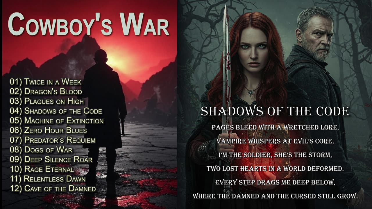 Shadows of the Code - Lyric Video | Cowboy’s War (AI Music)