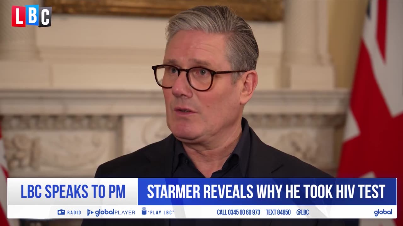 British PM Keir Starmer announces he has taken a HIV test.