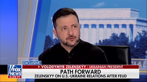 Zelensky Tells Bret Baier He Thinks He Can Salvage His Relationship With President Trump