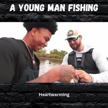 Police officers take a young man fishing.... wholesome moments