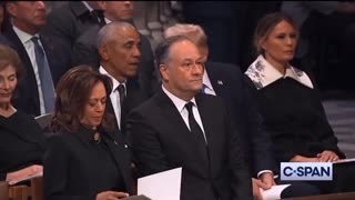 Trump And Obama Appear Friendly at Jimmy Carters Funeral