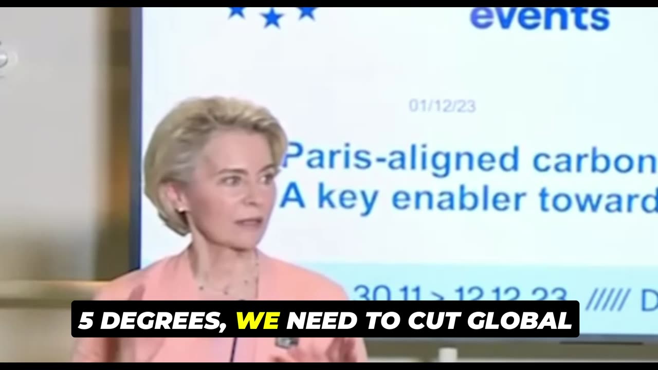 EU Chief Ursula von der Leyen about putting price on carbon