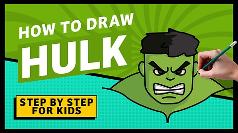 How to Draw The Hulk Easy Line Drawing for Kids, Children and Toddlers Step by Step Drawing