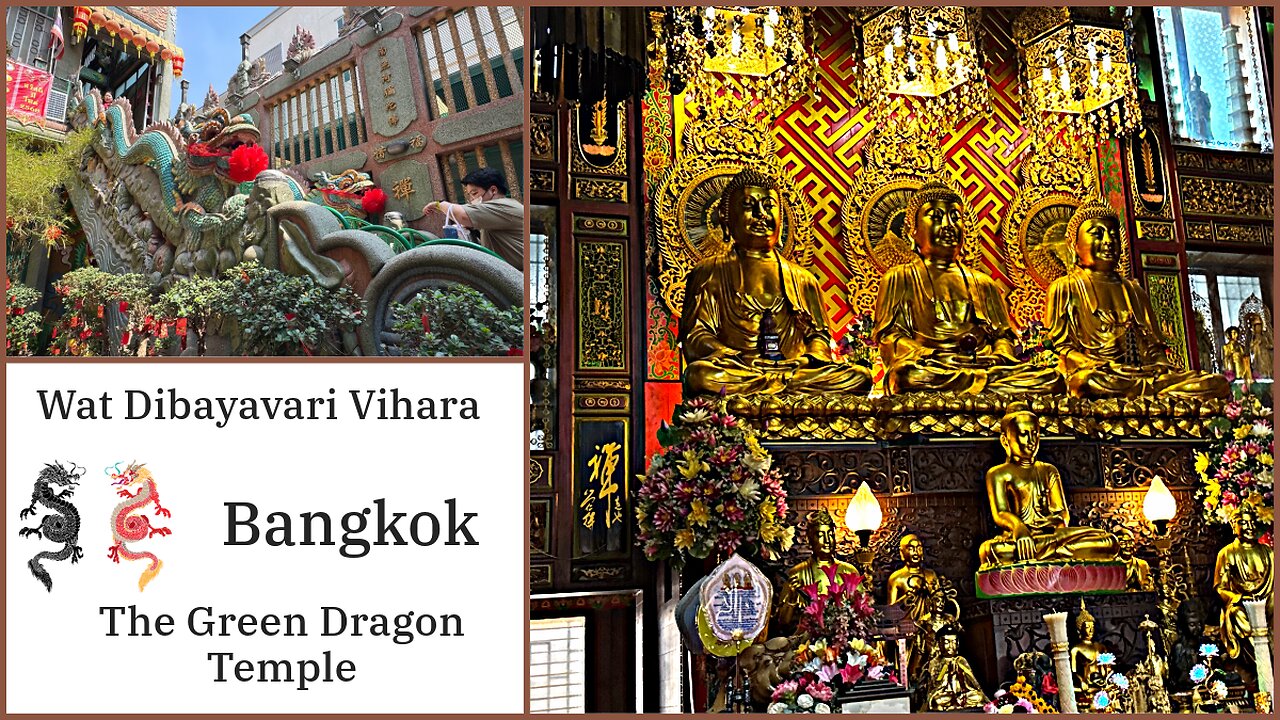 The Green Dragon Temple (Wat Dibayavari) - Historic Temple in Chinatown - Bangkok Thailand 2025