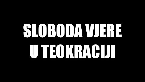 Sloboda vjere u teokraciji